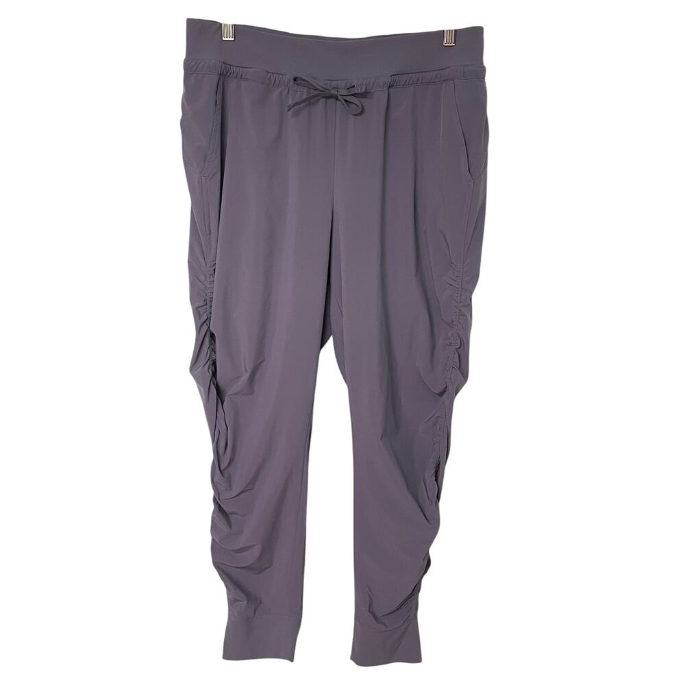 Women's Drawstring Ruched Jogger Pants - Purple